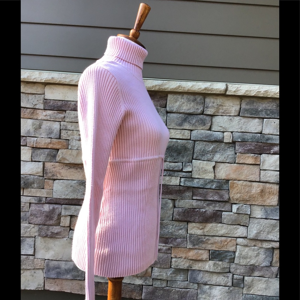 Duo Maternity pullover top turtleneck pink size  L
